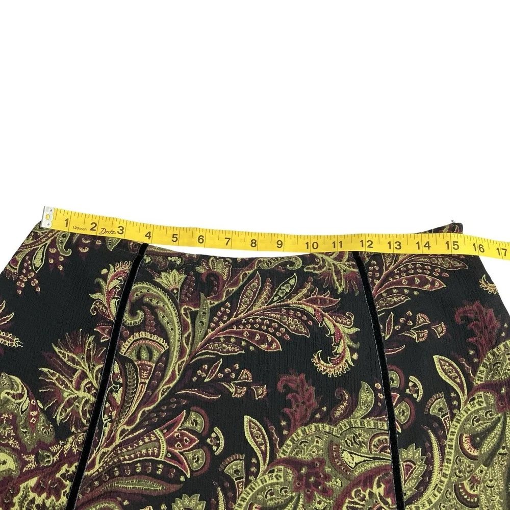 Y2K Studio Liz Claiborne Midi Skirt Petite 10 Paisley Asymmetric Fairy Grunge